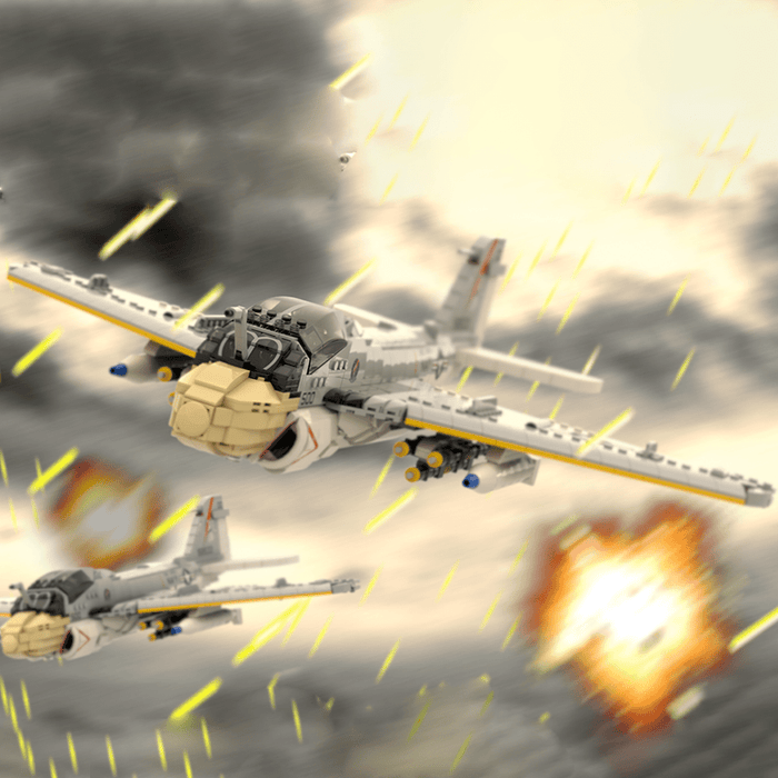 MOC - 130722 1:35 Scale A - 6E Intruder Building Blocks - LesDiy - Building Blocks -