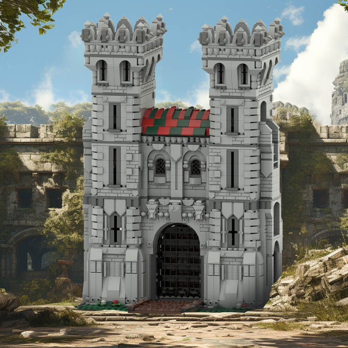 MOC - 130978 Medieval Red Castle Gate - LesDiy -
