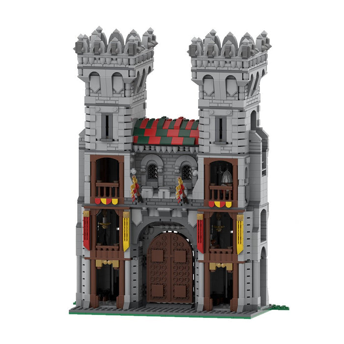 MOC - 130978 Medieval Red Castle Gate - LesDiy -
