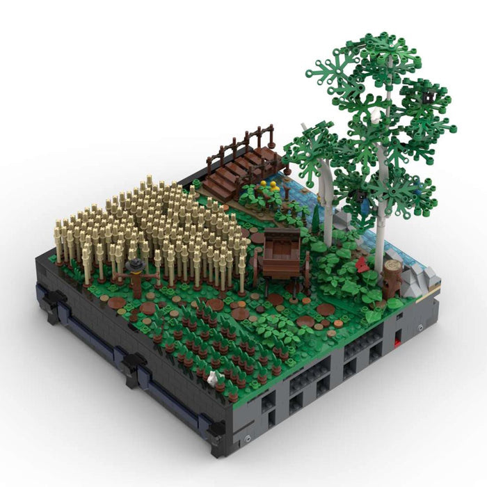 MOC - 131114 A4 - Landscape with fields and trees - LesDiy -