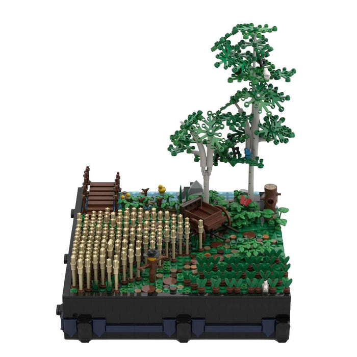 MOC - 131114 A4 - Landscape with fields and trees - LesDiy -