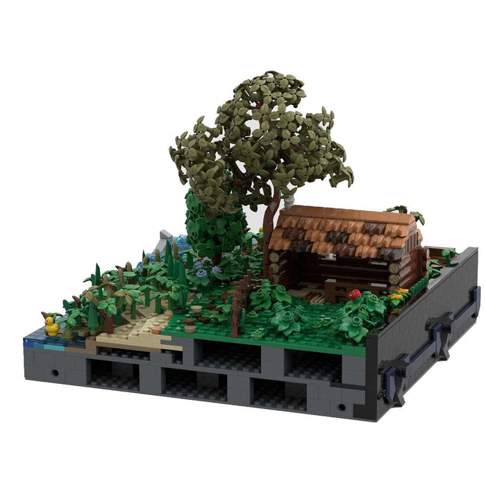 MOC - 131118 A3 - Landscape with Trees & Sheep - LesDiy -