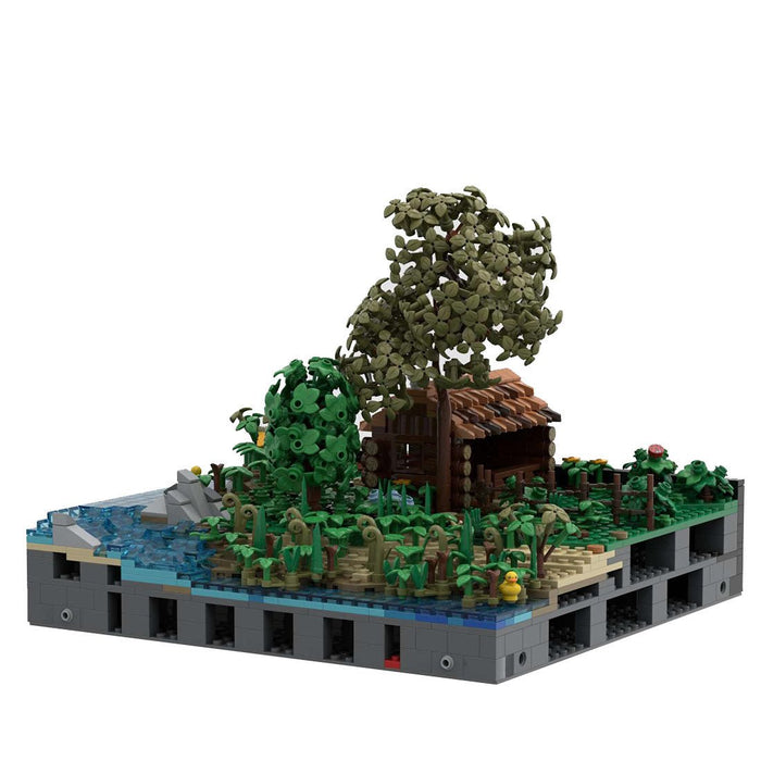 MOC - 131118 A3 - Landscape with Trees & Sheep - LesDiy -