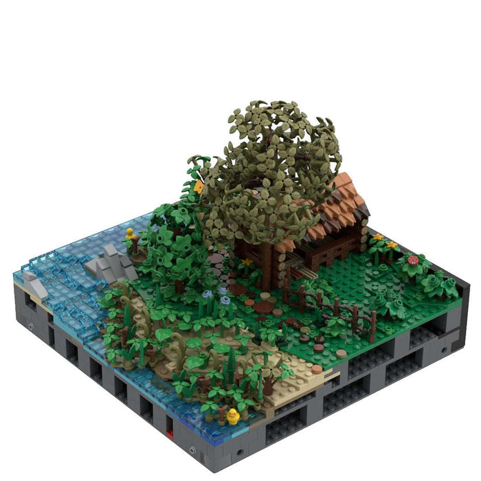 MOC - 131118 A3 - Landscape with Trees & Sheep - LesDiy -