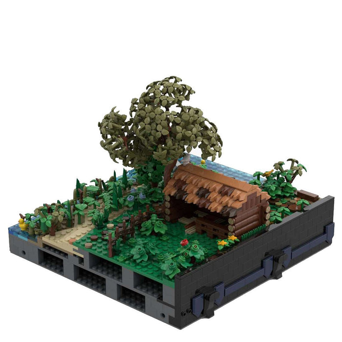 MOC - 131118 A3 - Landscape with Trees & Sheep - LesDiy -
