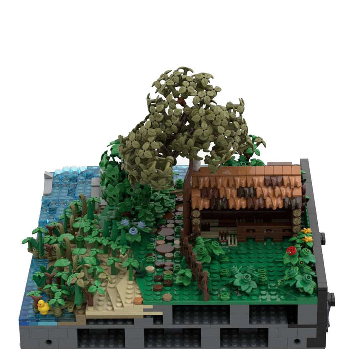 MOC - 131118 A3 - Landscape with Trees & Sheep - LesDiy -