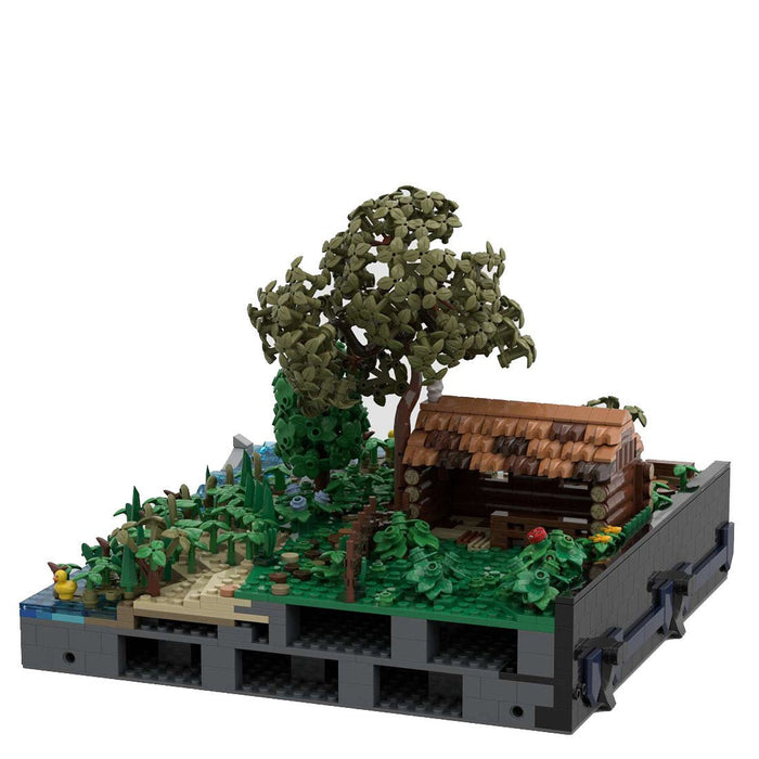 MOC - 131118 A3 - Landscape with Trees & Sheep - LesDiy -
