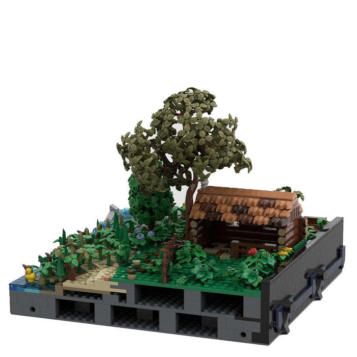 MOC - 131118 A3 - Landscape with Trees & Sheep - LesDiy -