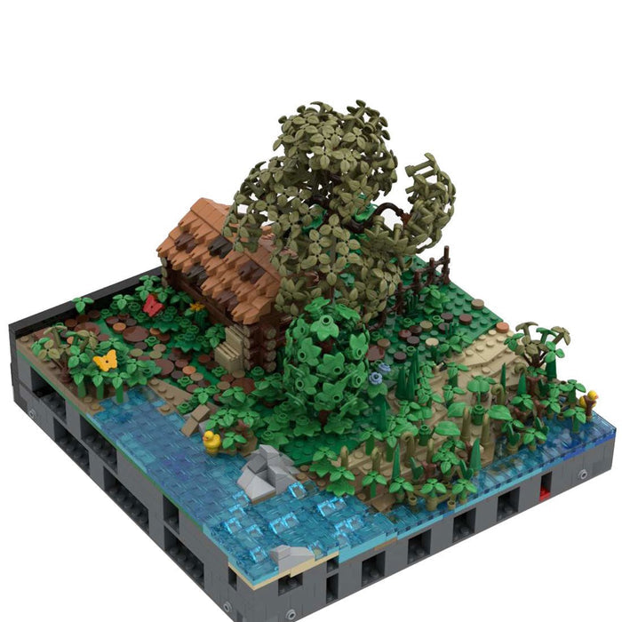 MOC - 131118 A3 - Landscape with Trees & Sheep - LesDiy -