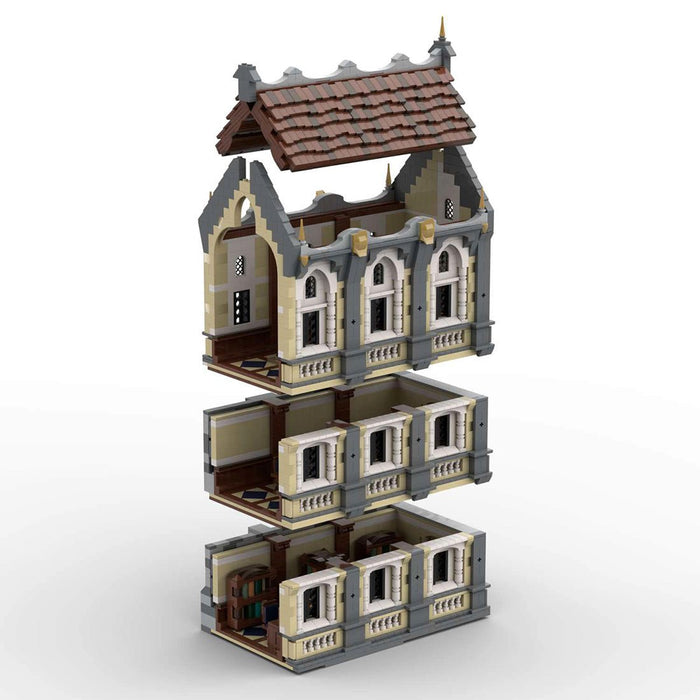 MOC - 131258 H17 Small Palace with Library, Dining and Practce Room - LesDiy -