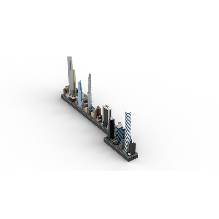 MOC - 136555 1/2000 Scale Billionaires Row - NYC Building Blocks - LesDiy - Building Blocks -