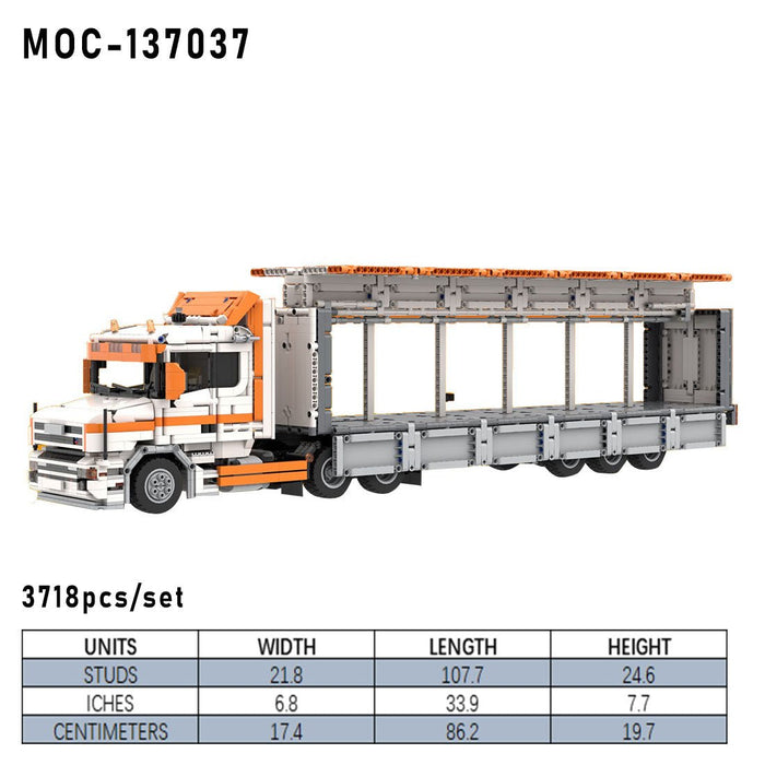 MOC - 137037 T144 6x2 and Wing Body Trailer - LesDiy -