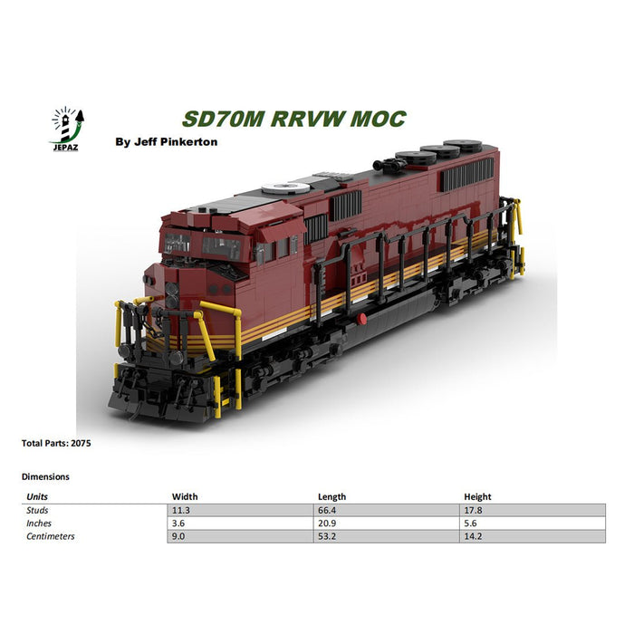 MOC - 147542 River Valley & Western (RRVW) SD70MAC Train - LesDiy - Locomotive -