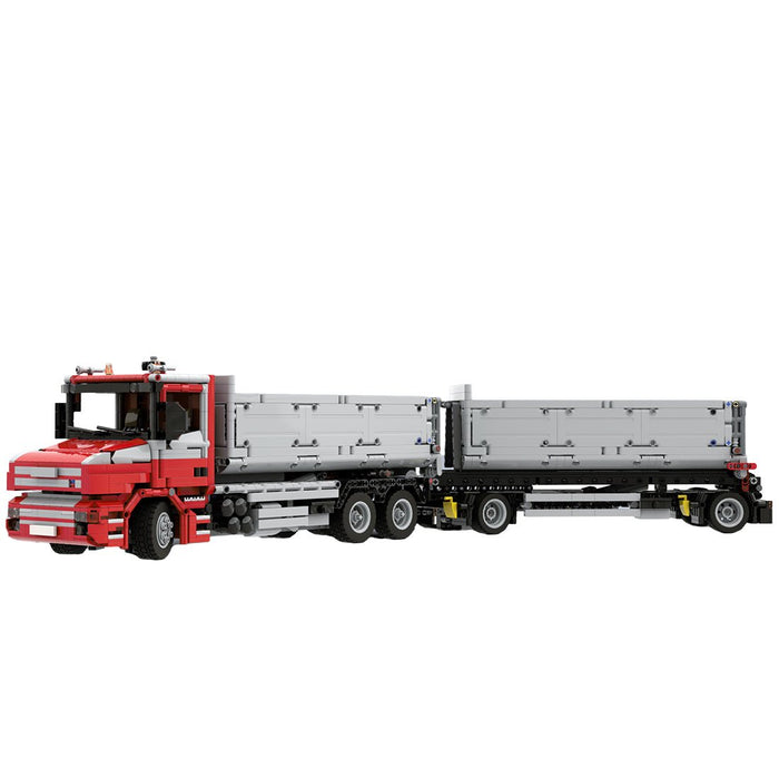 MOC - 147918 Scania T114 3 Axles Hookloader with Trailer - LesDiy -