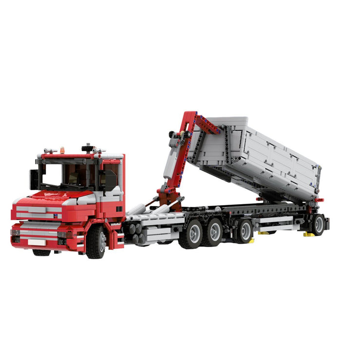 MOC - 147918 Scania T114 3 Axles Hookloader with Trailer - LesDiy -
