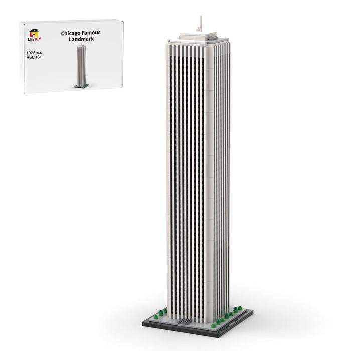 MOC - 149137 Chicago Aon Center - 1/800 Scale Building Blocks - LesDiy - Building Blocks -
