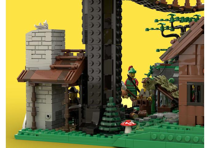 MOC - 153885 Forestmen's Headquarters Castle System - LesDiy -