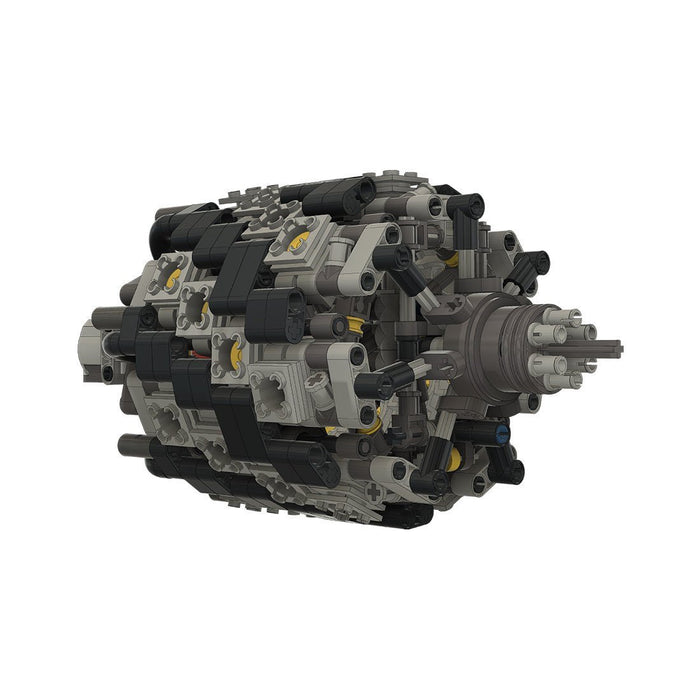 MOC - 154948 28 Cylinder Radial Engine Building Blocks - LesDiy - Building Blocks -