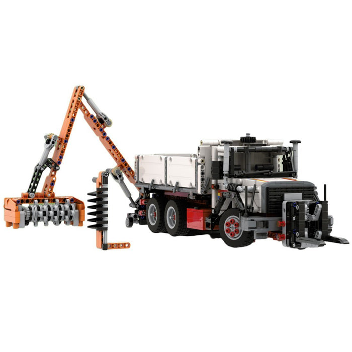 MOC - 156132 Iveco Magirus 330 - 30 Trilateral Tipper & Boom Mower - LesDiy -