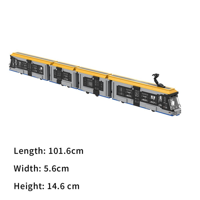 MOC - 156979 Tram LVB Leipzig Solaris Tramino NGT10 Building Blocks (Static Version) - LesDiy - Building Blocks -