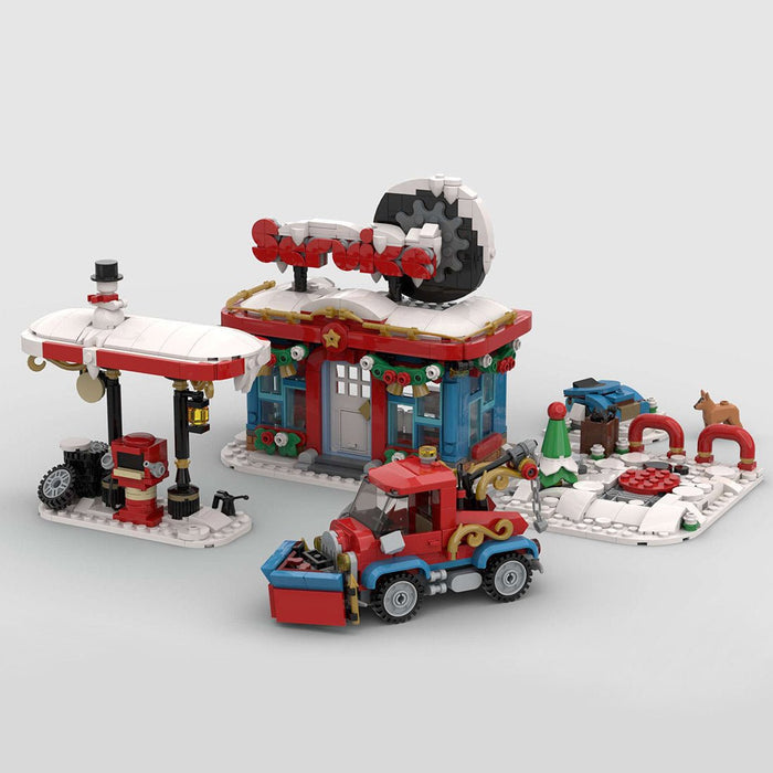 MOC - 157054 Winter Petrol Service Station - LesDiy -