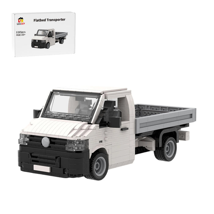 MOC-158193 VW T5 Transporter Flatbed Building Blocks-LesDiy-MOC-