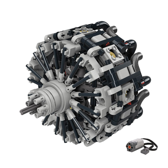 MOC - 158931 9 Cylinder Radial Engine Building Blocks - LesDiy - Building Blocks -