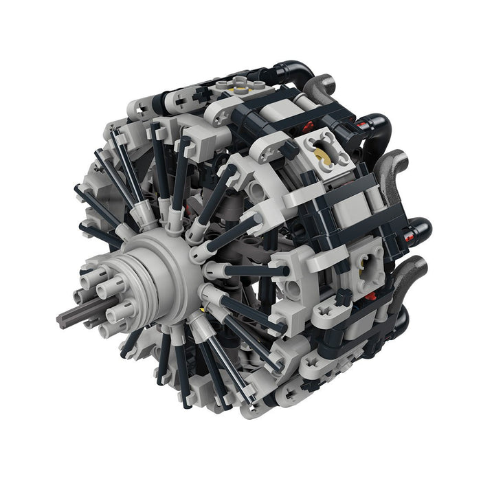 MOC - 158931 9 Cylinder Radial Engine Building Blocks - LesDiy - Building Blocks -