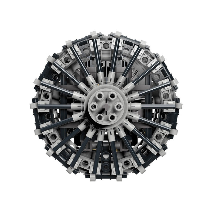 MOC - 158931 9 Cylinder Radial Engine Building Blocks - LesDiy - Building Blocks -