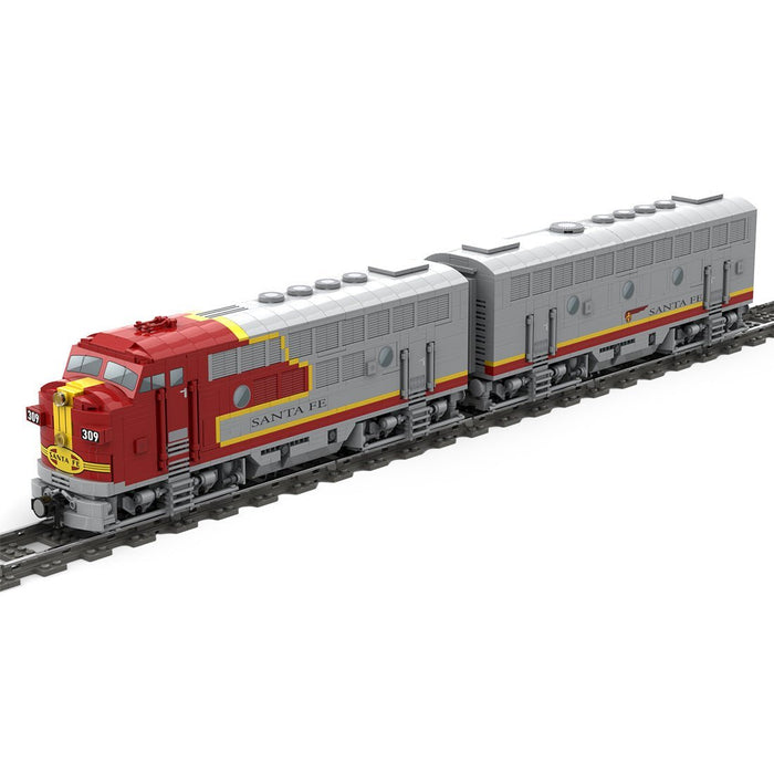 MOC - 160782 EMD F7 Santa Fe Diesel Locomotive - LesDiy - Locomotive -