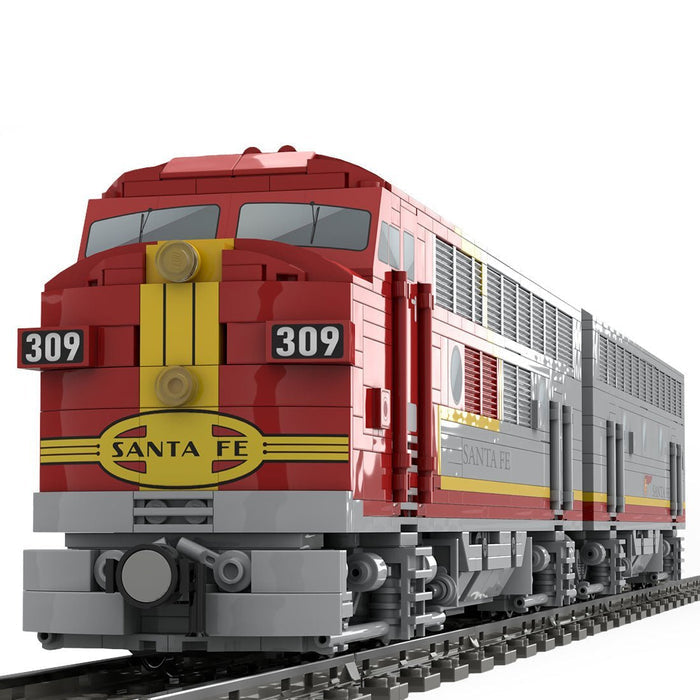 MOC - 160782 EMD F7 Santa Fe Diesel Locomotive - LesDiy - Locomotive -