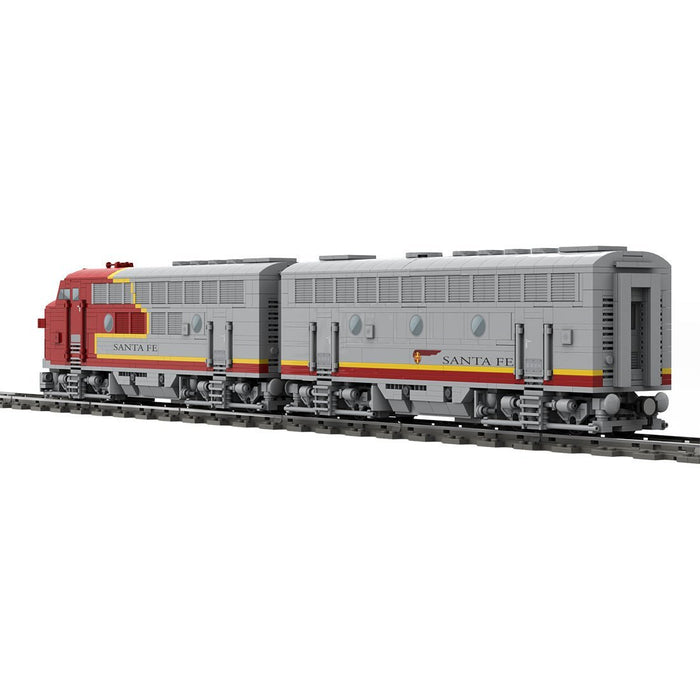 MOC - 160782 EMD F7 Santa Fe Diesel Locomotive - LesDiy - Locomotive -