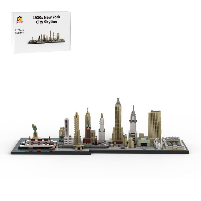 MOC - 161783 1/2000 Scale New York City Skyline 1930's Building Blocks - LesDiy - Building Blocks -
