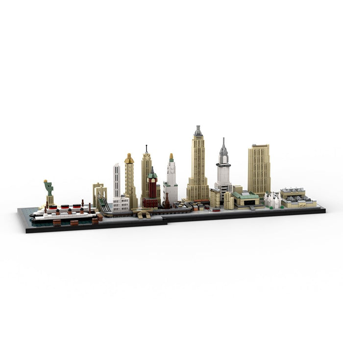 MOC - 161783 1/2000 Scale New York City Skyline 1930's Building Blocks - LesDiy - Building Blocks -