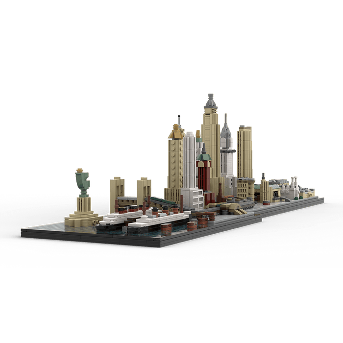 MOC - 161783 1/2000 Scale New York City Skyline 1930's Building Blocks - LesDiy - Building Blocks -
