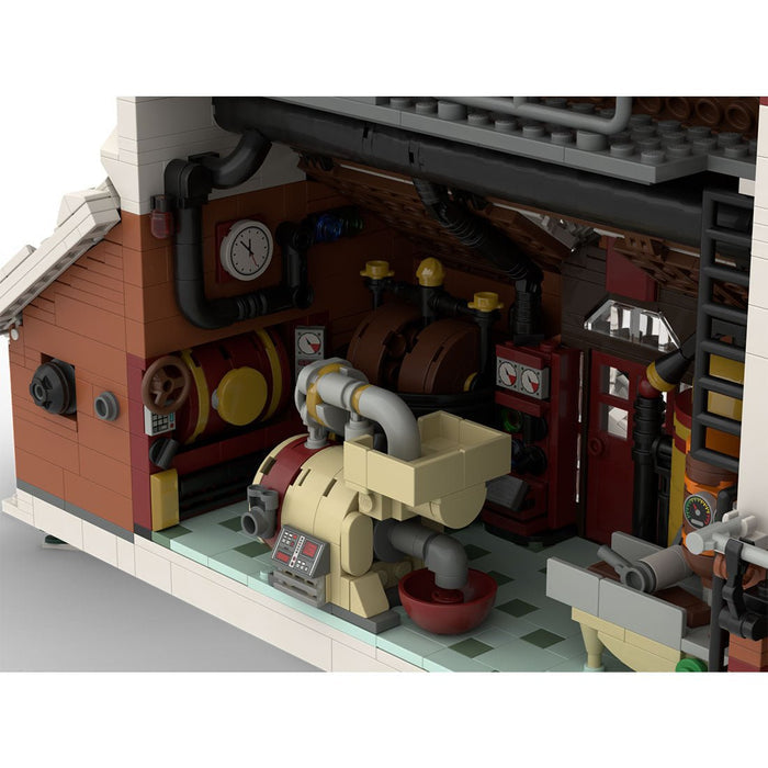 MOC - 162963 Winter Village - Chocolate Factory Snowy Christmas Street - LesDiy -