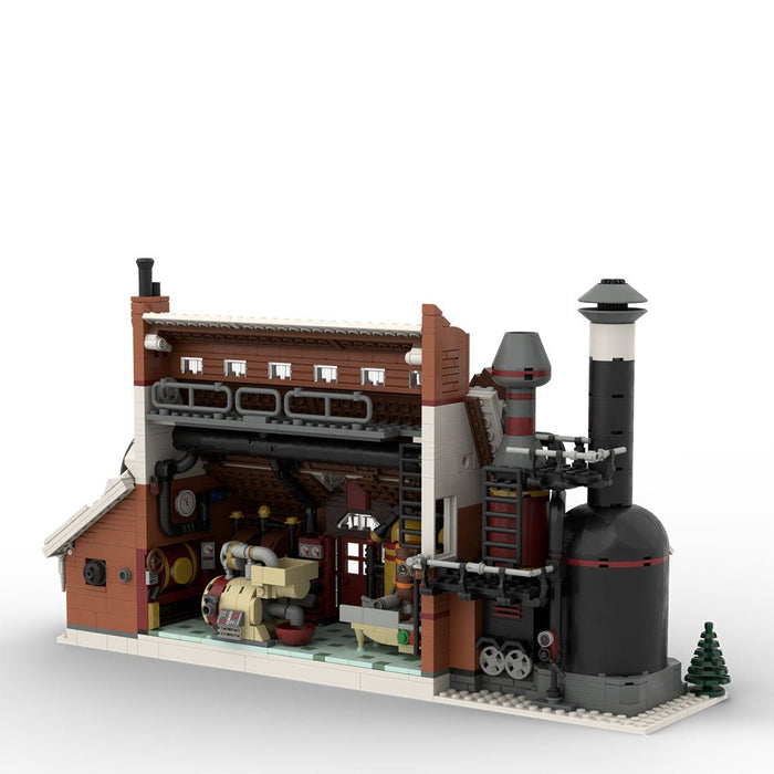 MOC - 162963 Winter Village - Chocolate Factory Snowy Christmas Street - LesDiy -