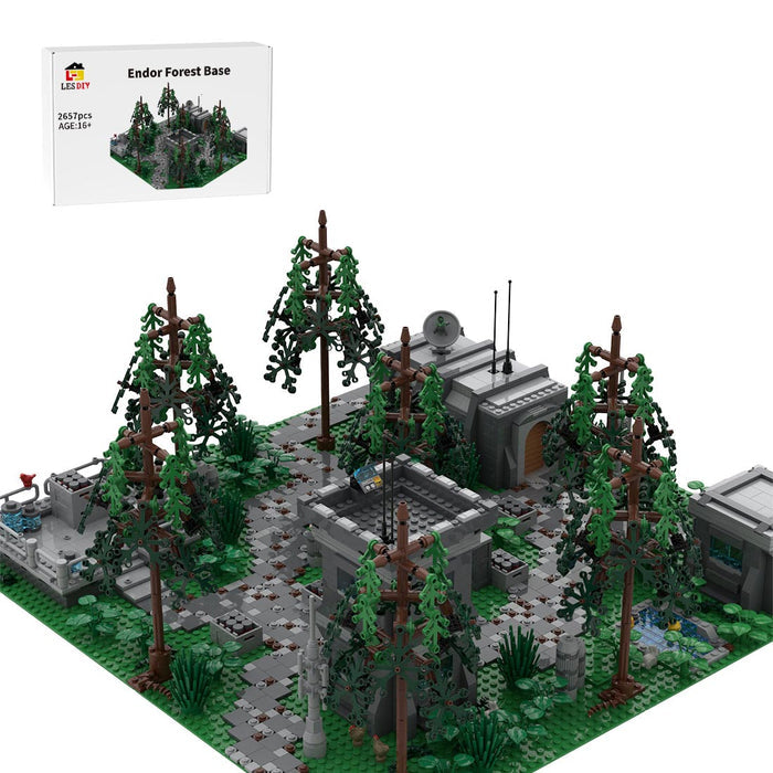 MOC - 163765 Endor Forest Base Sci - fi Assembly Model Building Blocks - LesDiy -
