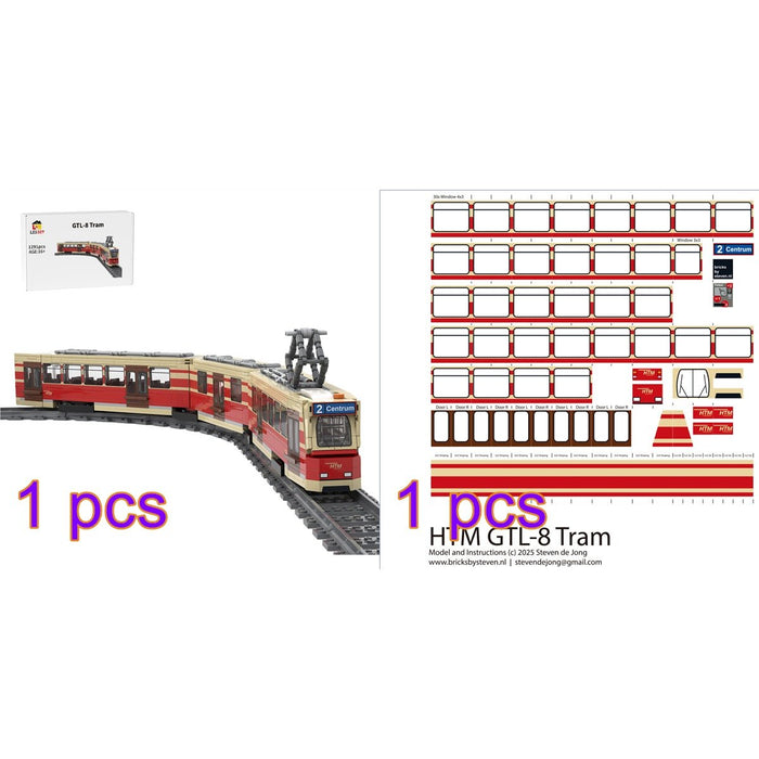 MOC - 163849 HTM GTL - 8 Tram Building Blocks - LesDiy - MOC -