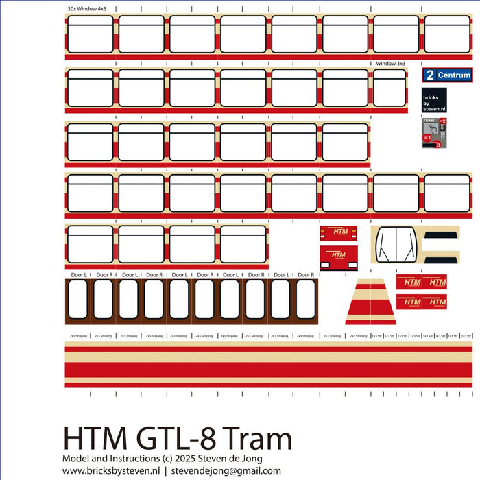 MOC - 163849 HTM GTL - 8 Tram Building Blocks - LesDiy - MOC -