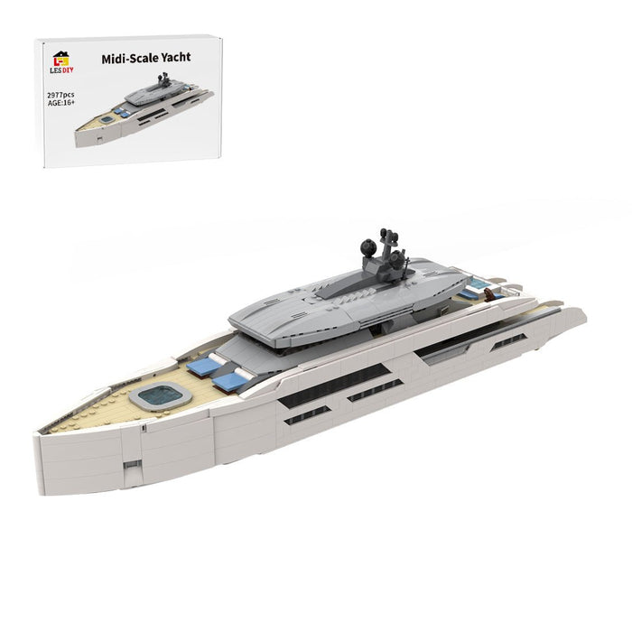 MOC - 164898 Midi Scale Yacht Building Blocks - LesDiy -