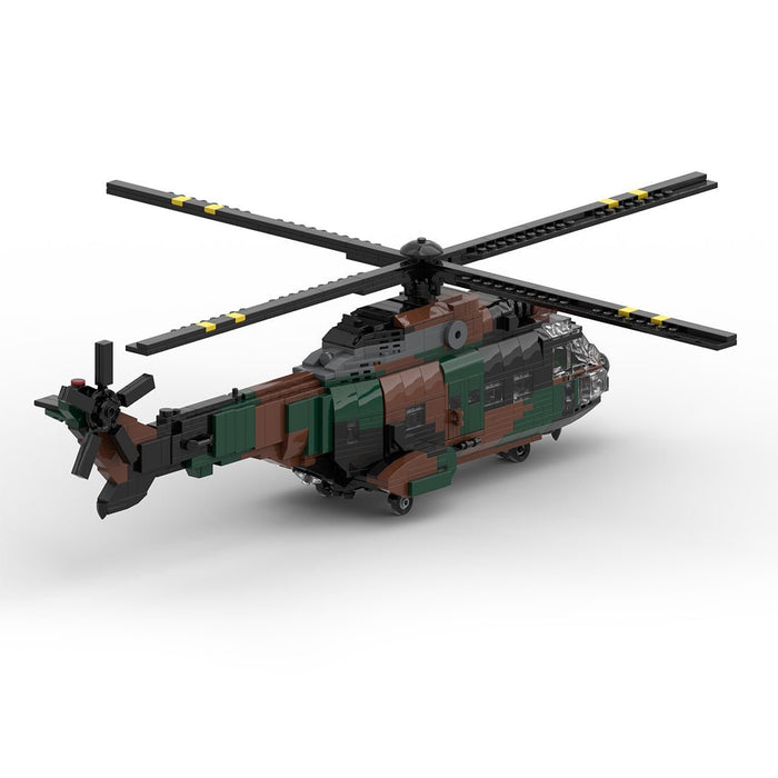 MOC - 167061 AS 532 European Helicopter Building Blocks - LesDiy -