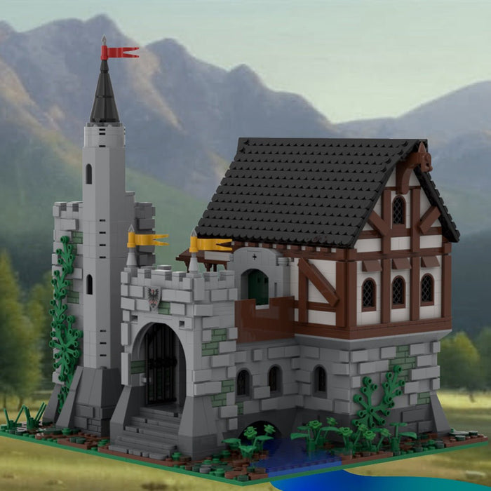 MOC - 169989 Medieval Brook Manor Building Blocks - LesDiy -