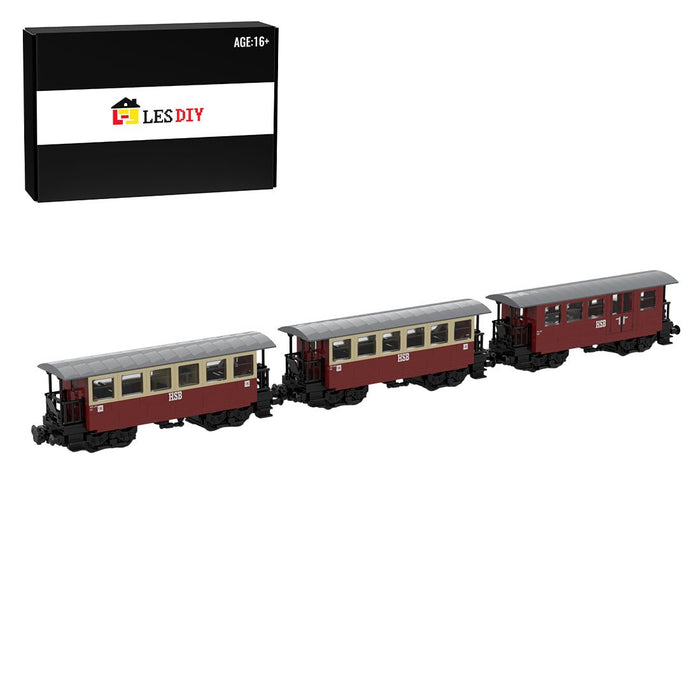 MOC - 170057 Coaches of the Harzer Schmalspurbahnen HSB Building Blocks - LesDiy - Locomotive -