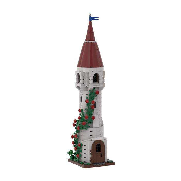 MOC - 170477 Medieval Rose Tower Building Blocks - LesDiy -