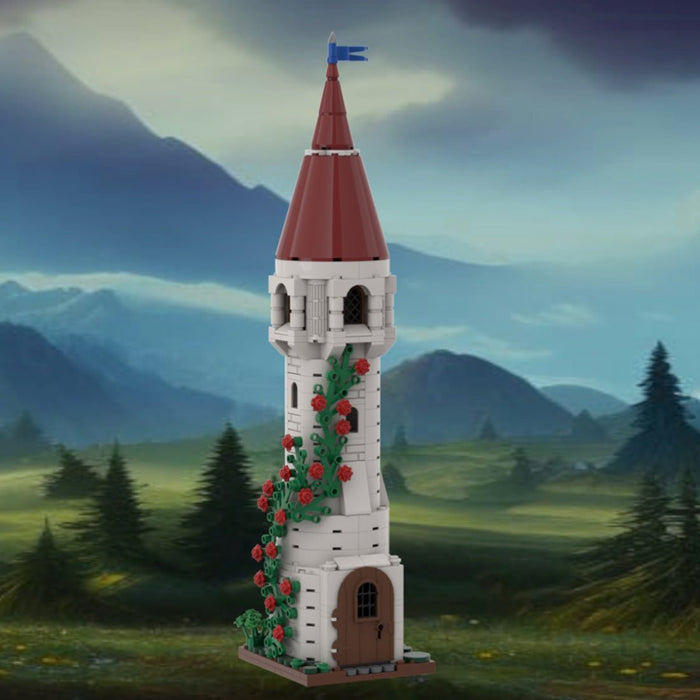 MOC - 170477 Medieval Rose Tower Building Blocks - LesDiy -