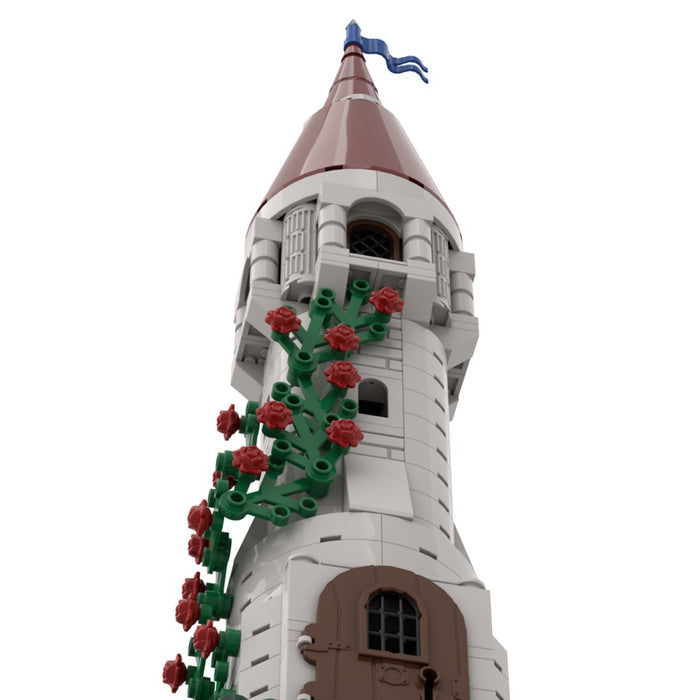 MOC - 170477 Medieval Rose Tower Building Blocks - LesDiy -