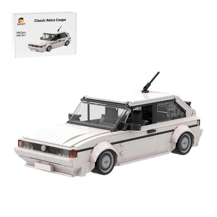 MOC-172054 VW Scirocco GL/GTX White Building Blocks-LesDiy-MOC-