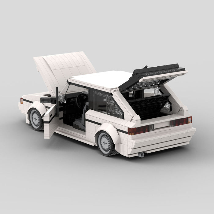 MOC-172054 VW Scirocco GL/GTX White Building Blocks-LesDiy-MOC-