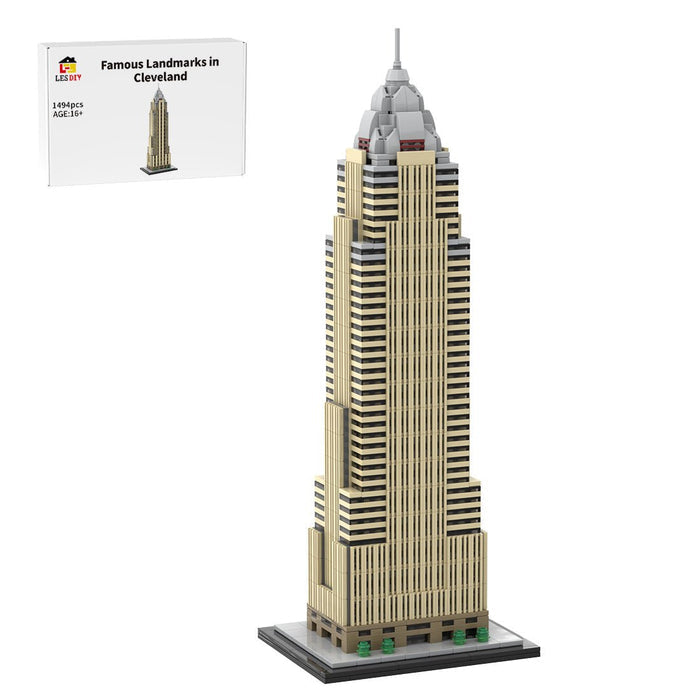 MOC - 172359 1/800 Scale Key Tower Cleveland Skyscraper Building Blocks - LesDiy - Building Blocks -